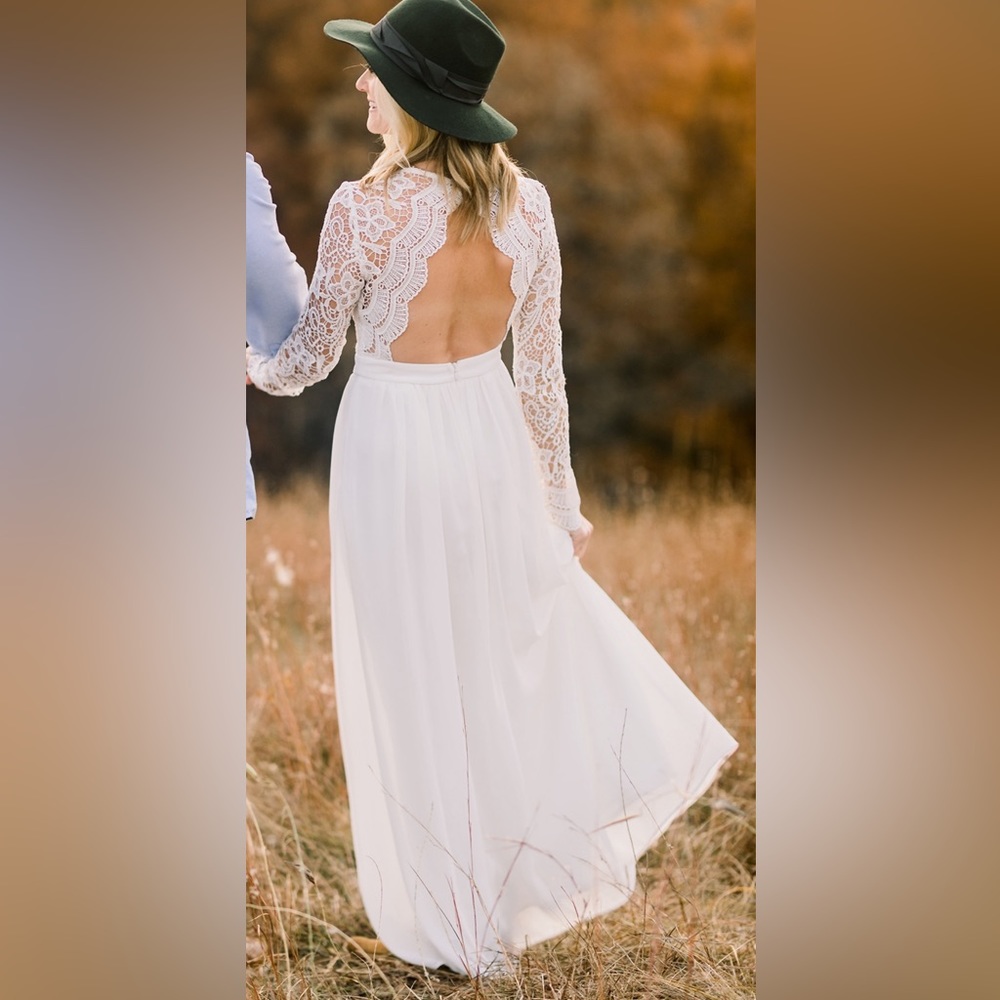 Lulus Lace White dress